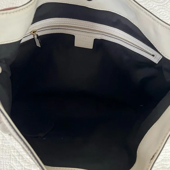 Vintage Gucci Britt Off White Hobo Shoulder Handbag Oversized GG 162740 - Picture 8 of 11